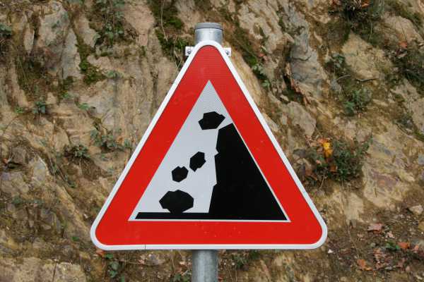 High QualityTraffic Sign Textures - Watch For Falling Rock Sign